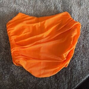 STRAPLESS CORSET IN ORANGE